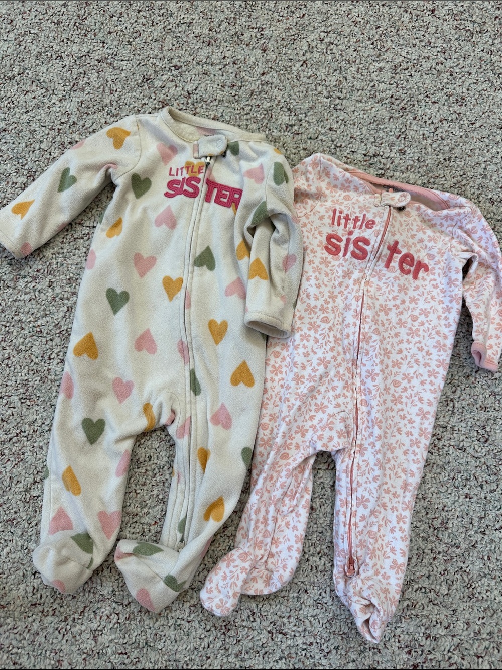 Pair of little sister pajamas 3-6 months